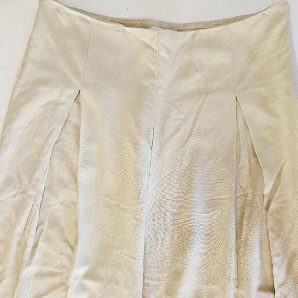 NWT Jason Wu Linen Blend Two Piece Shell Fringe Crop Top Wide Leg Pleated Pant 6 - Picture 12 of 15
